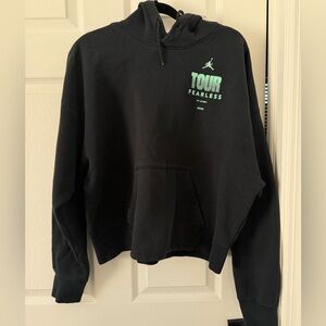 Jordan Black Hoodie with Green Accents